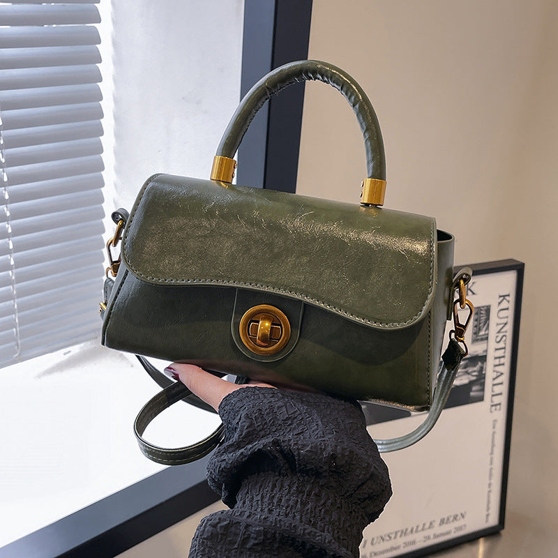 Autumn and Winter Portable Commuter Bag Women's 2024 New Fashionable Retro Small Square Bag All-match Multi-functional Shoulder Crossbody Bag Fashionable