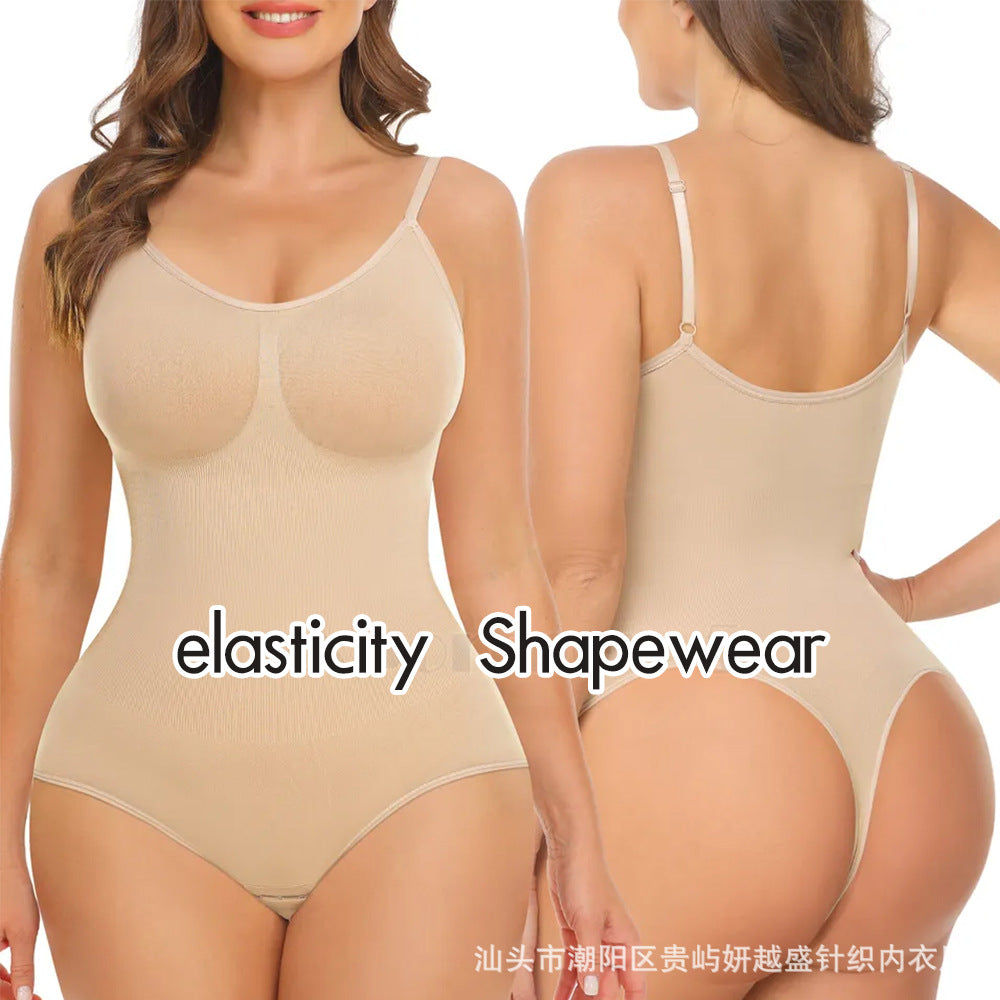 Cross-border European and American Body Shaping jumpsuit plus size European and American corset hip tummy shaped breasted ladies suspenders underwear