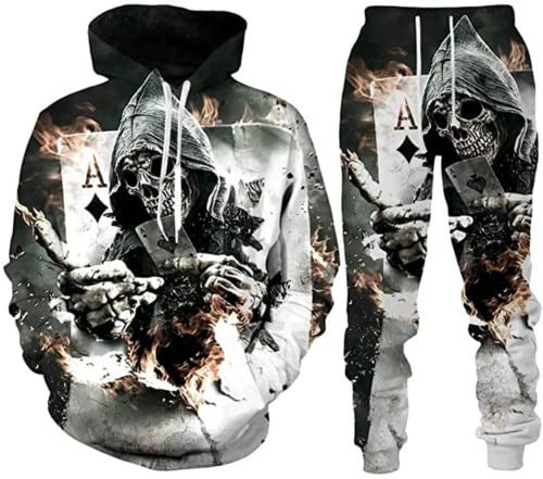 Amazon Aliexpress Cross-Border Best-Selling Spring New Wolf Series Pattern Digital Print Hooded Sweatshirt and Sweatpants