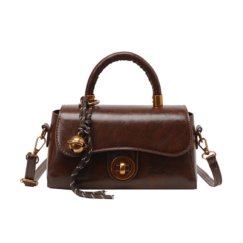 Autumn and Winter Portable Commuter Bag Women's 2024 New Fashionable Retro Small Square Bag All-match Multi-functional Shoulder Crossbody Bag Fashionable