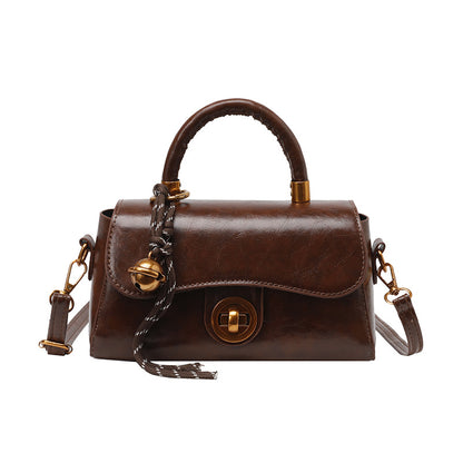 Autumn and Winter Portable Commuter Bag Women's 2024 New Fashionable Retro Small Square Bag All-match Multi-functional Shoulder Crossbody Bag Fashionable
