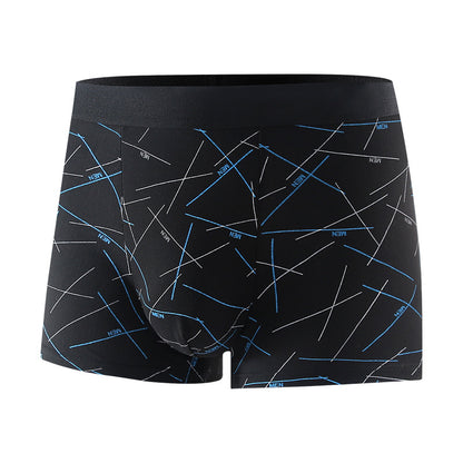 [New Explosions] Men's Underwear Men's Boxer Youth Mid-Waist Boxer Male plus size Shorts Shorts Head