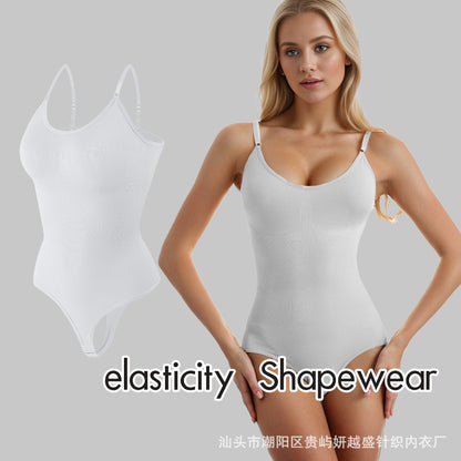 Cross-border European and American Body Shaping jumpsuit plus size European and American corset hip tummy shaped breasted ladies suspenders underwear
