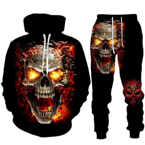 Amazon Aliexpress Cross-Border Best-Selling Spring New Wolf Series Pattern Digital Print Hooded Sweatshirt and Sweatpants