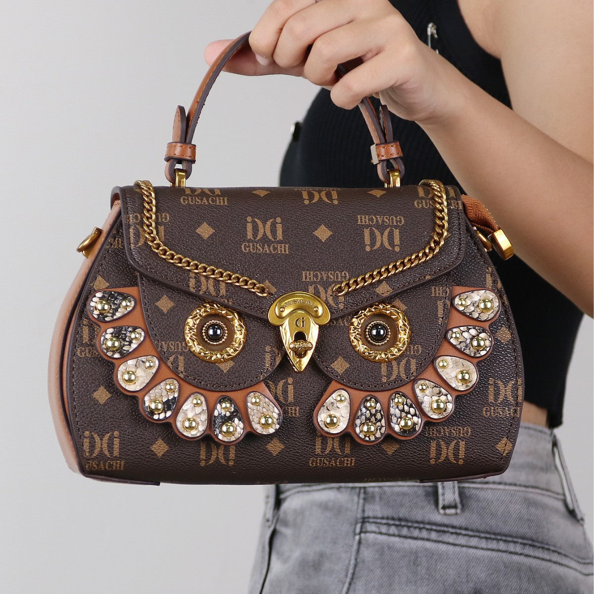 High-end Light Luxury 2025 New Fashion Women's Handbag Retro Unique Style Bag Heavy Craft Owl Bag