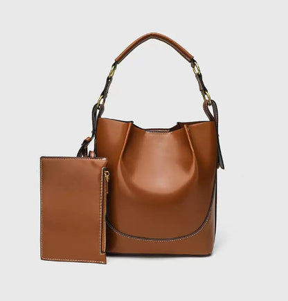 Za Canvas Bucket Bag with Unique Design, Fashionable Women's Bag with Contrasting Colors, Drawstring Closure, Wide Shoulder Strap, Handbag and Shoulder Bag for Export