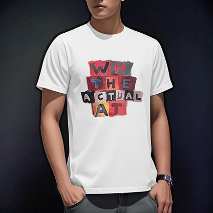 Men's Short-sleeved T-shirt American Casual Summer Round Neck Printed Base Breathable T-shirt All-match Top Half-sleeved Round Neck T-shirt