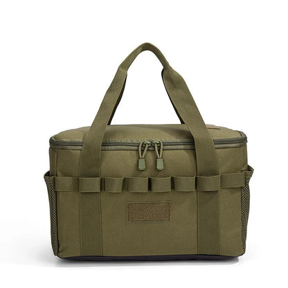 Outdoor Camping Tactical Bag - 14L Large Capacity Multi-Functional Tool & Picnic Gear Organizer with Multiple Compartments Black