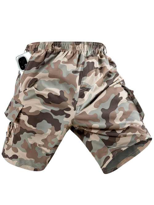 Men's Camouflage Cargo Shorts Tactical Casual Loose Work Tooling