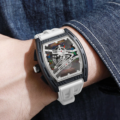 Luxury Men Quartz Watches Casual Silicone Strap Sports Wristwatches for Man Clock Reloj Hombre（Without Box）