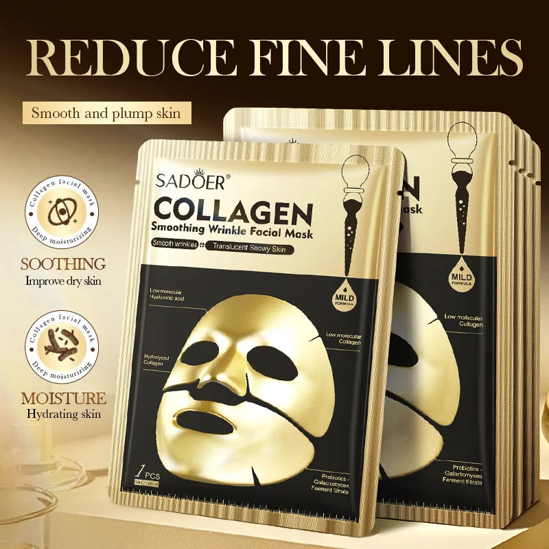 SADOER Golden Collagen Facial Masks Moisturizing Anti-Aging Anti