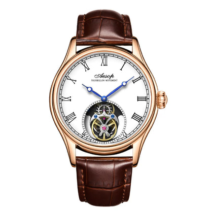 Aesop Real Flying Tourbillon Movement Mechanical Watches Luxury Watch for Men Skeleton Tourbillon Watch Sapphire Official Store
