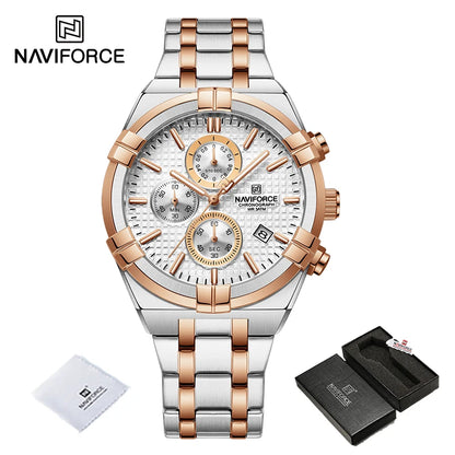 NAVIFORCE Original Watches for Men Quartz Fashion Sport Chronograph Male Simple Wild Waterproof ate Display Wristwatch Man Clock