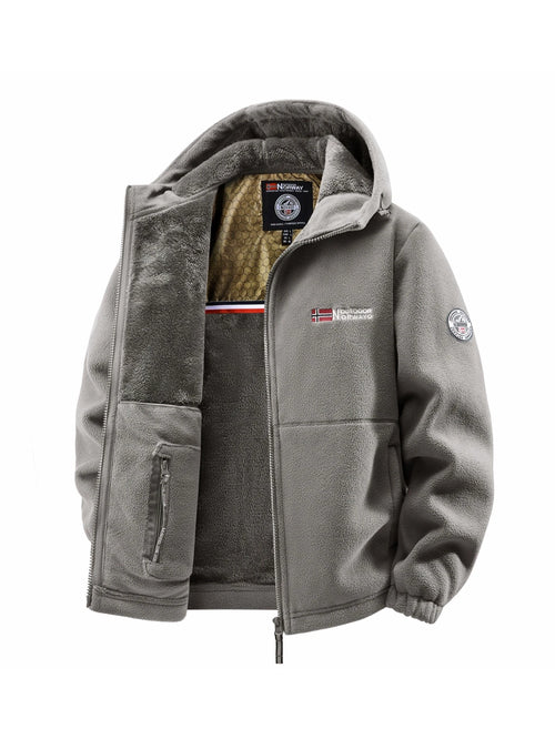 Men's Autumn and Winter Outdoor Hooded Jacket, Suitable for Daily Wear