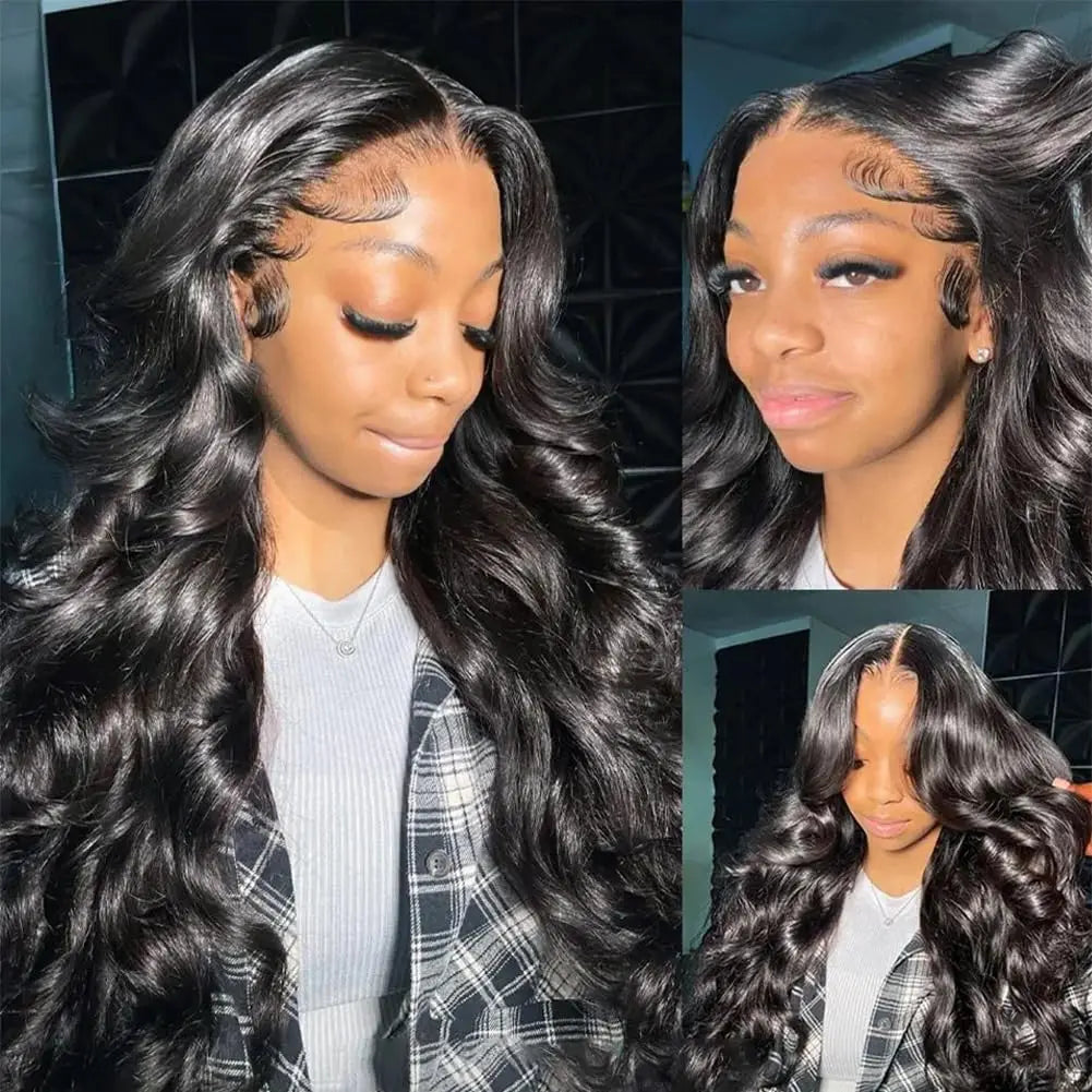 Body Wave 13x6 Hd Lace Human Hair Wig Transparent 13x4 Lace Front Wigs Preplucked 40 Inch Human Hair Lace Frontal Wigs 4x4 5x5