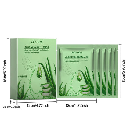 Aloe Vera Feet Mask Moisturizing Exfoliating Feet Mask Anti Drying Crack Remove Dead Skin Hydrating Foot Skin Care Foot Mask