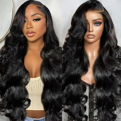 Body Wave 13x6 Hd Lace Human Hair Wig Transparent 13x4 Lace Front Wigs Preplucked 40 Inch Human Hair Lace Frontal Wigs 4x4 5x5