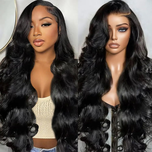 Body Wave 13x6 Hd Lace Human Hair Wig Transparent 13x4 Lace Front Wigs Preplucked 40 Inch Human Hair Lace Frontal Wigs 4x4 5x5