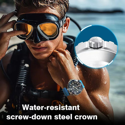 NORTH EDGE NEW+ TRITON Solar-Powered Diving Watch Luxury Quartz Watches For Men 300M Waterproof 180+ Day Power