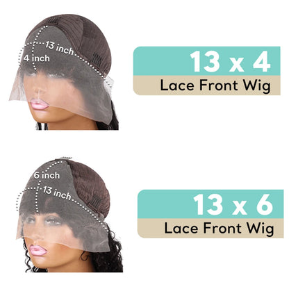 Deep Wave Ginger Orange Lace Front Curly Human Hair Wig Water Wave 13x4 13x6 HD Lace Frontal Wig For Women Brazilian 200 Density