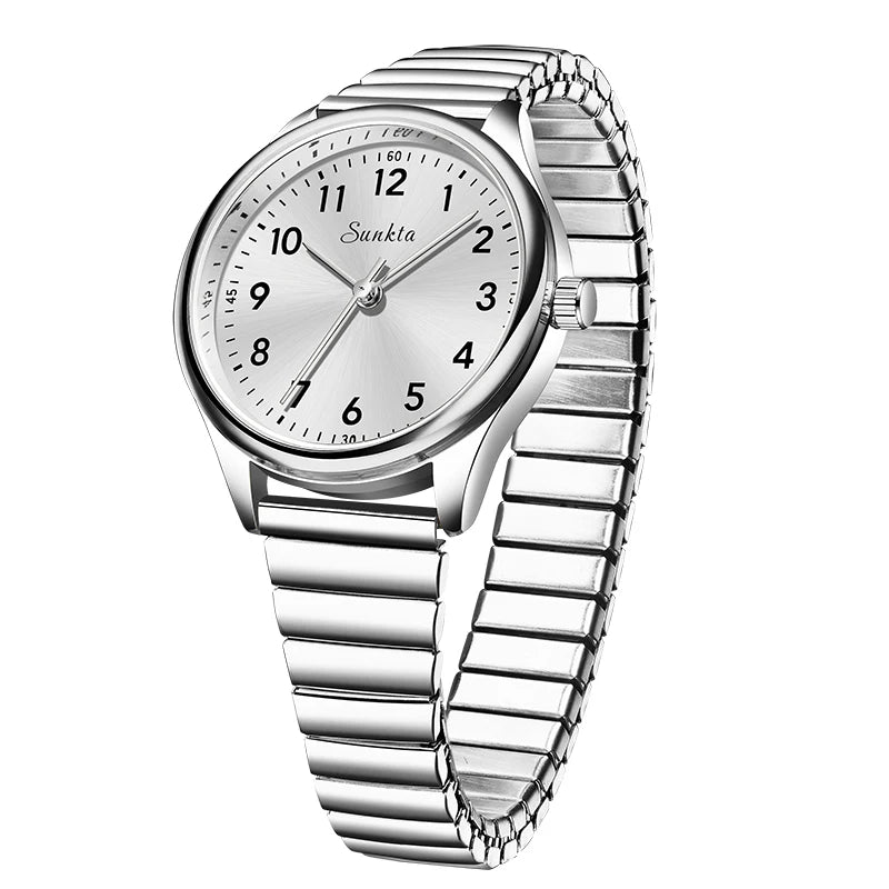 SUNKTA new fashion luxury women's quartz watches elegant leather Watches for Women waterproof simple ladies watches reloj+BOX