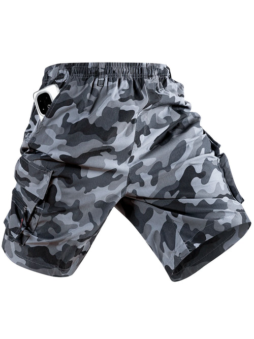Men's Camouflage Cargo Shorts Tactical Casual Loose Work Tooling