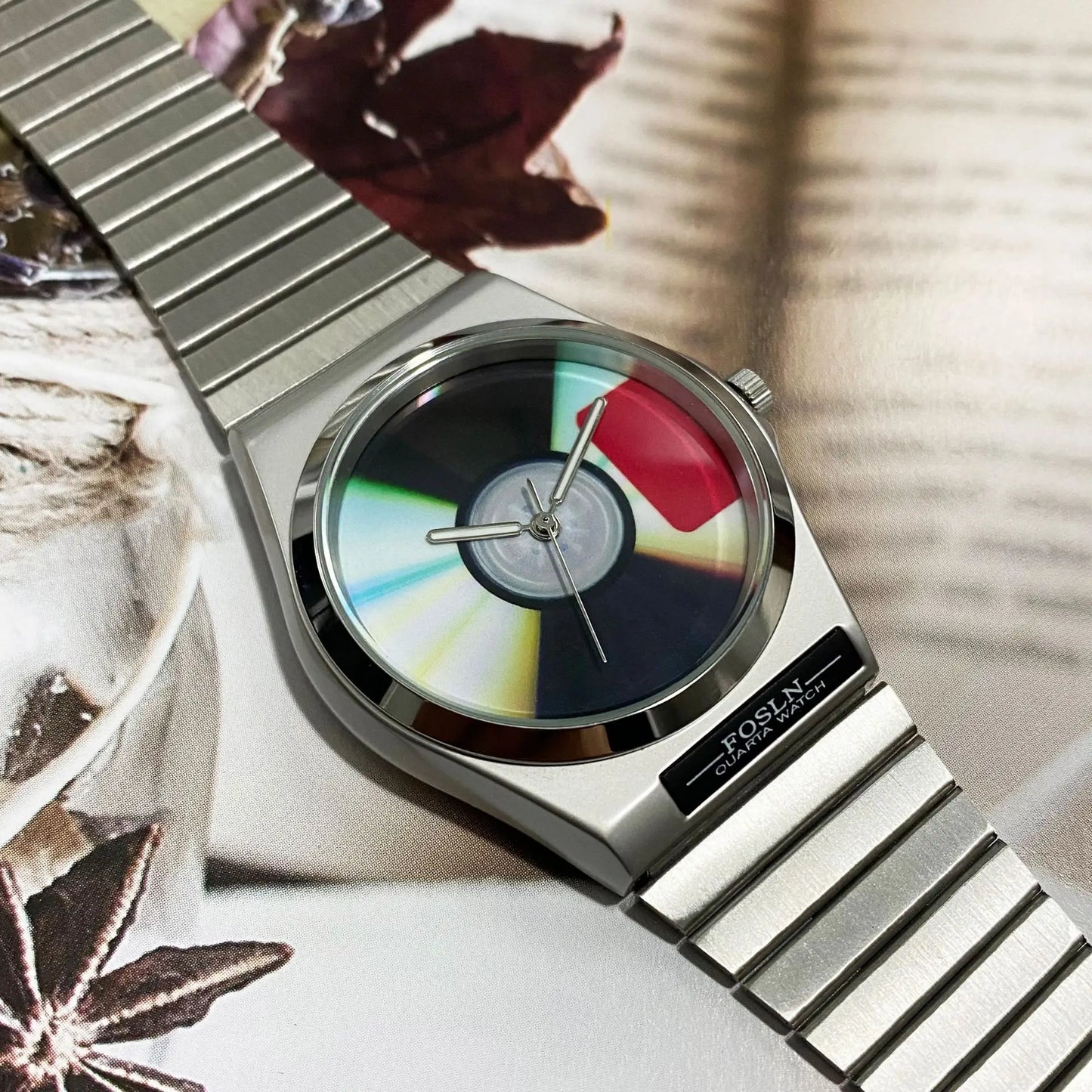 Unique Retro Record Creative Dial Quartz Watches Men Y2K Design Different Shapes Waterproof Watch Man Luminous Steel Male Clock