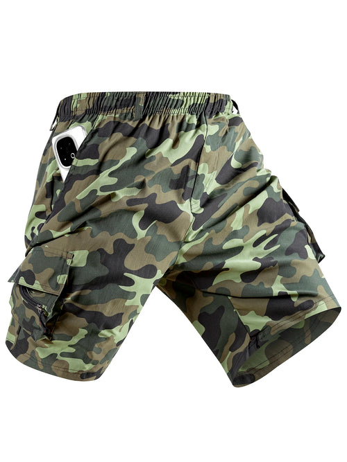Men's Camouflage Cargo Shorts Tactical Casual Loose Work Tooling
