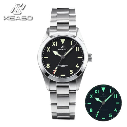 KEASO Top Men's Dive Watches MIYOTA 2035 Quartz Movement Sapphire C3 Luminous 200M Waterproof Sports 316L Solid Steel Watch