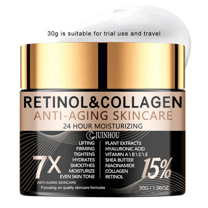 JUINHOU Men's Retinol Collagen Anti-Aging Skin Cream Moisturizes Skin to Make Wrinkles Less Noticeable Refreshing and Non-greasy
