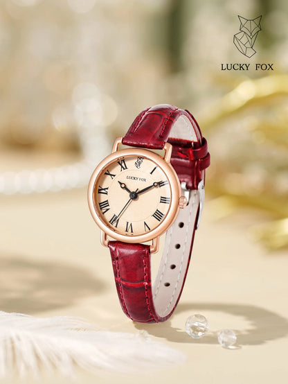 LUCKYFOX Fashionable ladies watch with a simple and elegant design small dial ladies quartz watch; Christmas gift; wristwatch