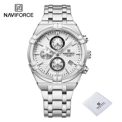 NAVIFORCE Original Watches for Men Quartz Fashion Sport Chronograph Male Simple Wild Waterproof ate Display Wristwatch Man Clock