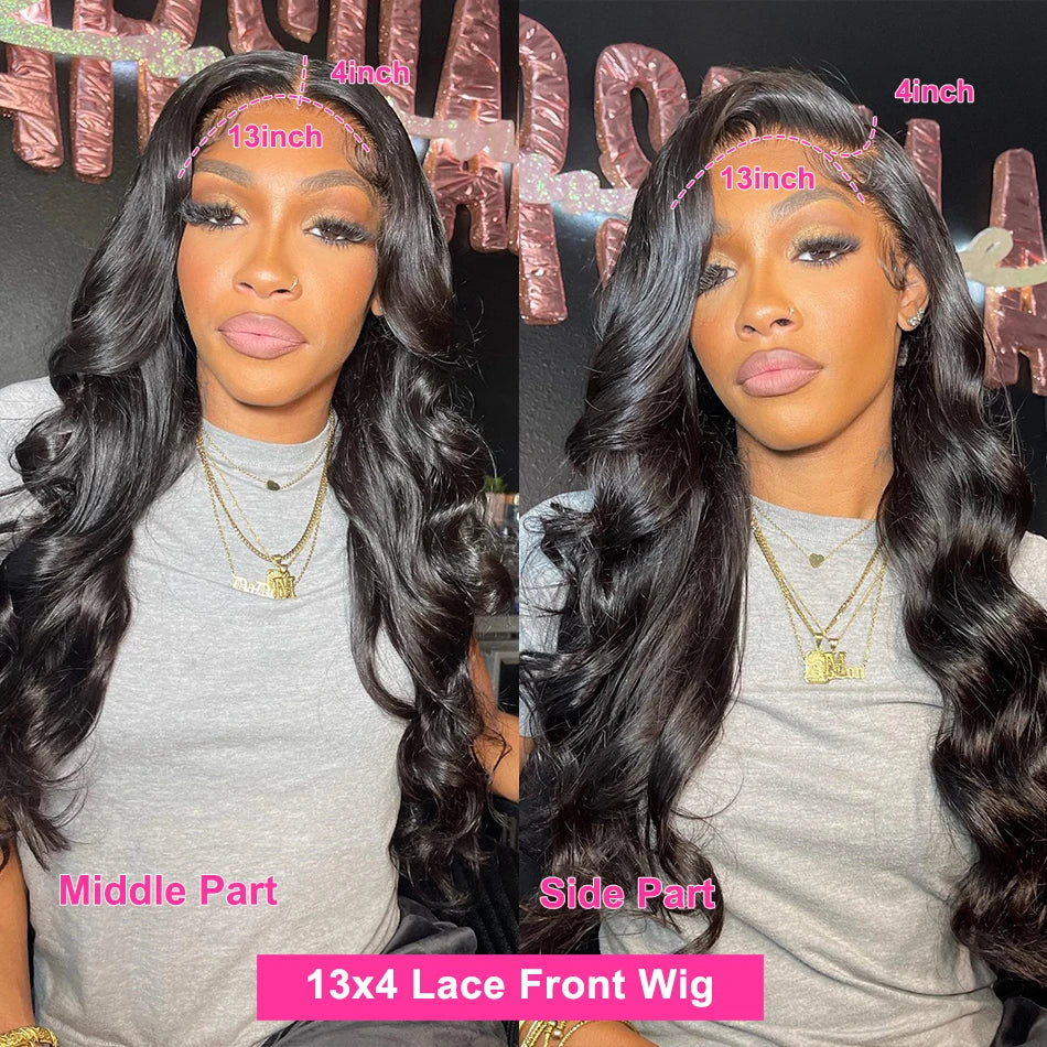 Body Wave 13x6 Hd Lace Human Hair Wig Transparent 13x4 Lace Front Wigs Preplucked 40 Inch Human Hair Lace Frontal Wigs 4x4 5x5