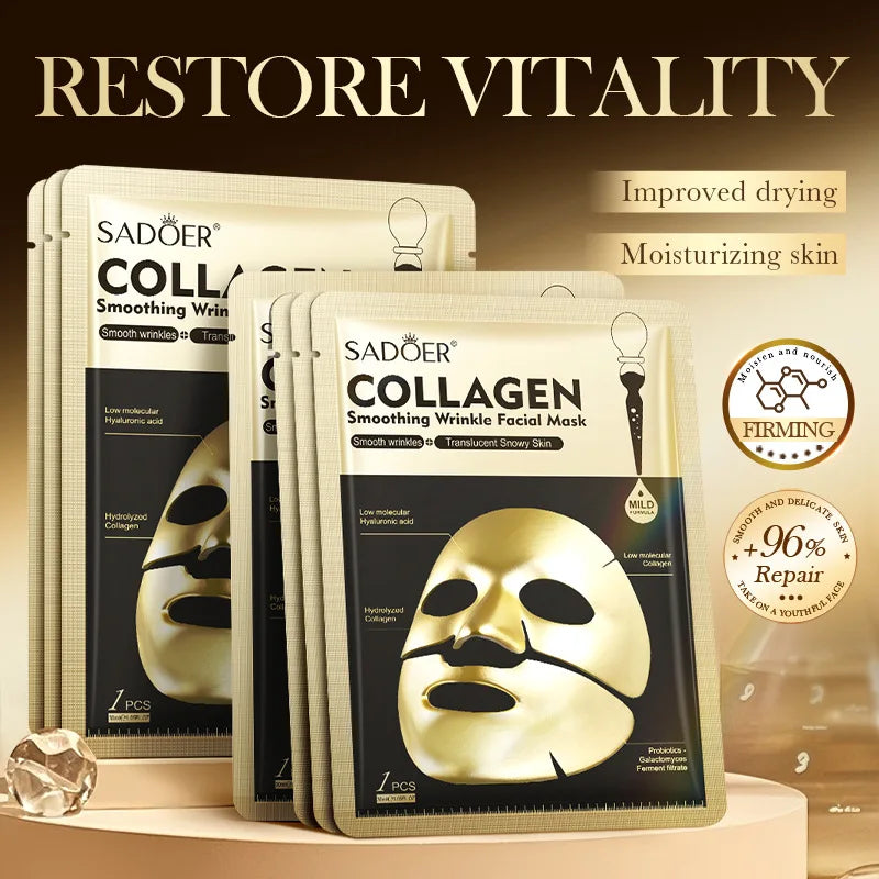 SADOER Golden Collagen Facial Masks Moisturizing Anti-Aging Anti