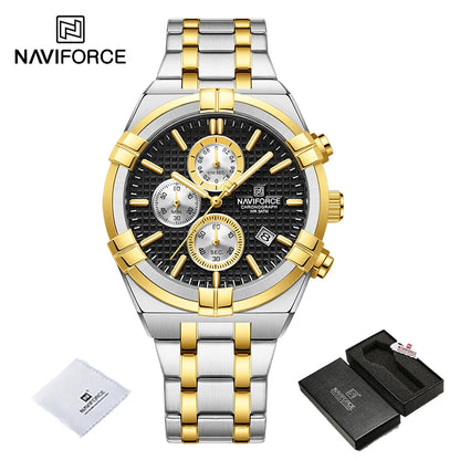 NAVIFORCE Original Watches for Men Quartz Fashion Sport Chronograph Male Simple Wild Waterproof ate Display Wristwatch Man Clock