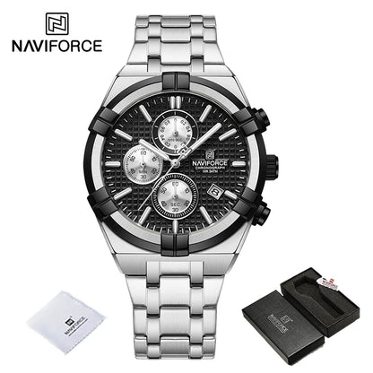 NAVIFORCE Original Watches for Men Quartz Fashion Sport Chronograph Male Simple Wild Waterproof ate Display Wristwatch Man Clock