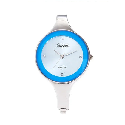 Minimalist Women Cuff Watch Fashion Casual Round Lady Women Bracelet Girls Watches Gold Stainless Steel Quartz Watch Reloj Mujer