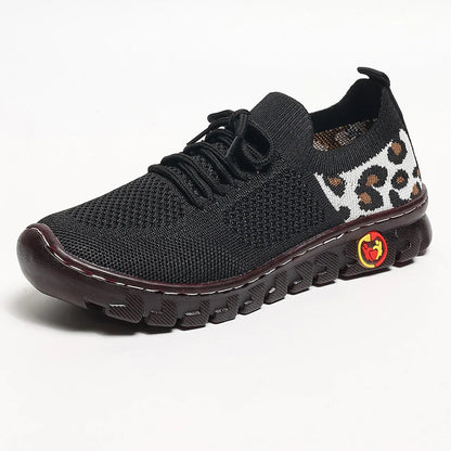 Plus Size 36-43 Shoes for Women Summer Women Mesh Breathable Comfortable Non-slip Flats Loafers Lace Up Sneakers Women