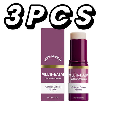 Calcium Multi Balm Stick Collagen Hydrating Glow Face Neck Moisturizer Portable Skin Care Stick For Women Daily Hydration Use