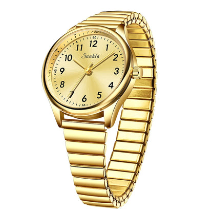 SUNKTA new fashion luxury women's quartz watches elegant leather Watches for Women waterproof simple ladies watches reloj+BOX