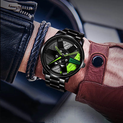 Top Watch Brand Car Wheel Rim Hub Watches Men Super Car Rim Hub Men Watch Stainless Steel Wholesale Watch For Car GTR