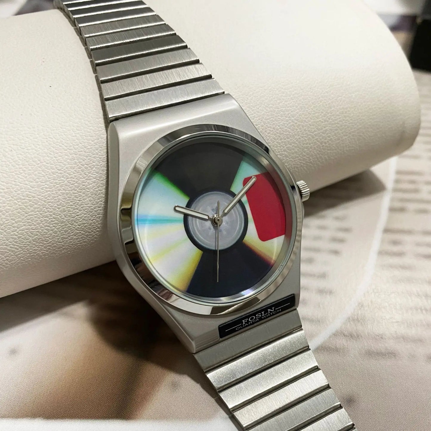 Unique Retro Record Creative Dial Quartz Watches Men Y2K Design Different Shapes Waterproof Watch Man Luminous Steel Male Clock