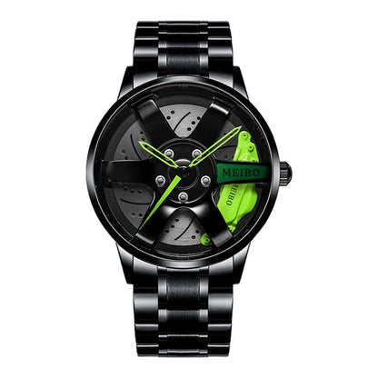 Top Watch Brand Car Wheel Rim Hub Watches Men Super Car Rim Hub Men Watch Stainless Steel Wholesale Watch For Car GTR