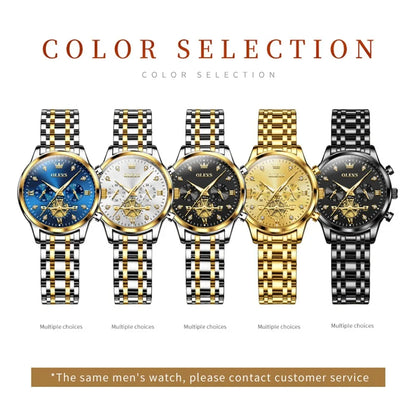 OLEVS Women's Watches Elegant Fashion Original Quartz Female Wristwatch Multifunction Chronograph Waterproof Luminous 24 Hour