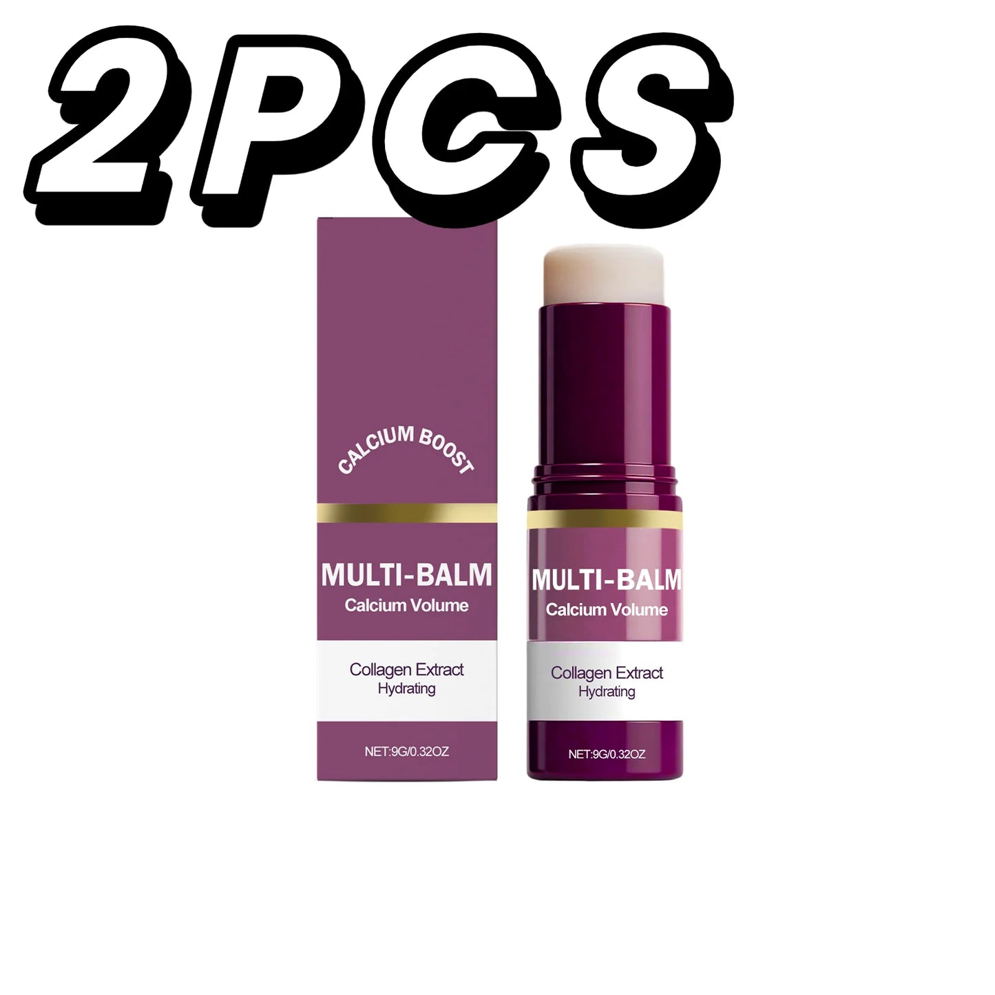 Calcium Multi Balm Stick Collagen Hydrating Glow Face Neck Moisturizer Portable Skin Care Stick For Women Daily Hydration Use