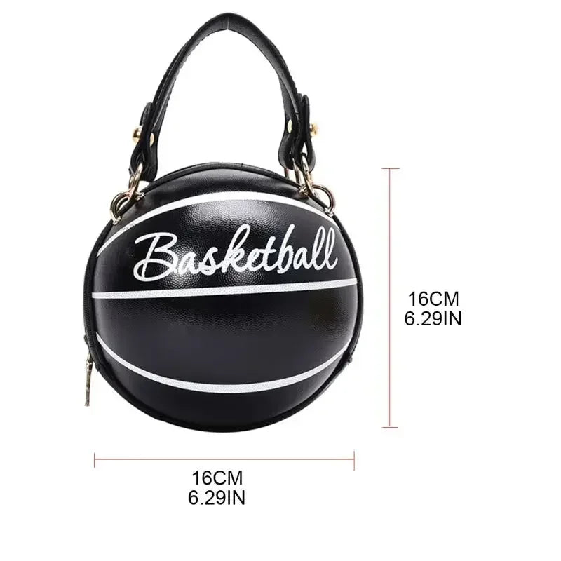 FashionableHigh End Personalized Basketball New Trendy Korean Version Simple Single Shoulder Crossbody Small Round Bag For Women