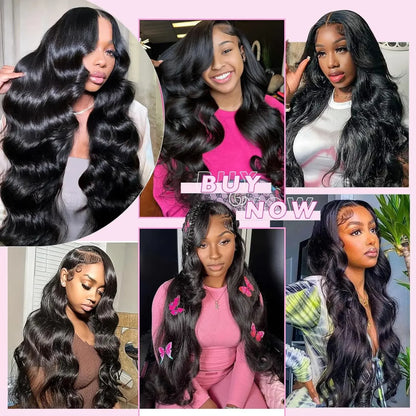 100% Human Hair Body Wave Bundles Human Hair With Closure Brazilian Natural Black 3/4 Bundle Virgin Hair Raw Hair Extensions