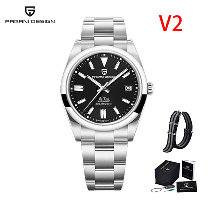 PAGANI DESIGN 2026 New luxury automatic mechanical men watch stainless steel V2 sapphire crystal CS  20bar reloj hombte
