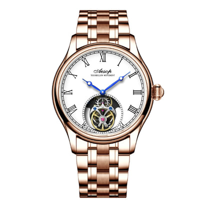 Aesop Real Flying Tourbillon Movement Mechanical Watches Luxury Watch for Men Skeleton Tourbillon Watch Sapphire Official Store