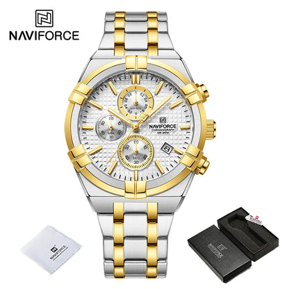 NAVIFORCE Original Watches for Men Quartz Fashion Sport Chronograph Male Simple Wild Waterproof ate Display Wristwatch Man Clock